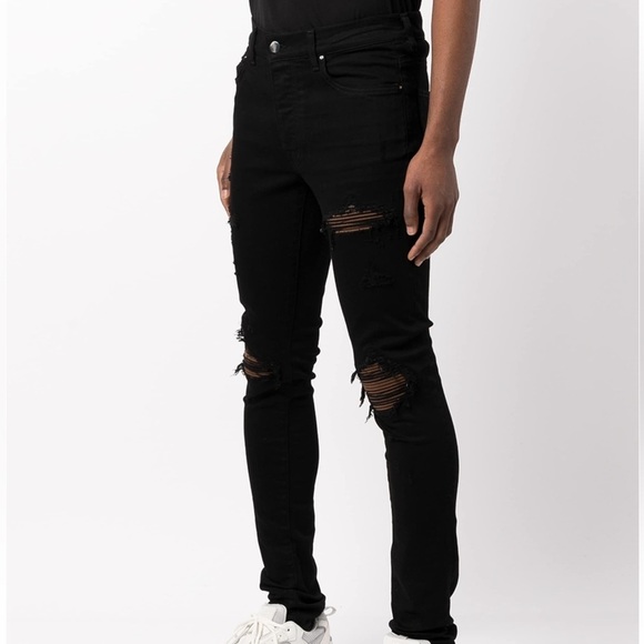 NWOT - AMIRI Distressed Ultra Suede Jeans - Picture 7 of 11